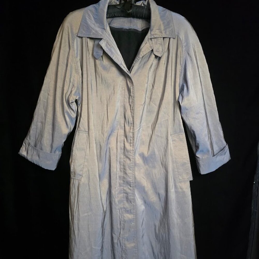 Vintage Oliver B. Irridescent Trench Coat with Zip Liner 5/6